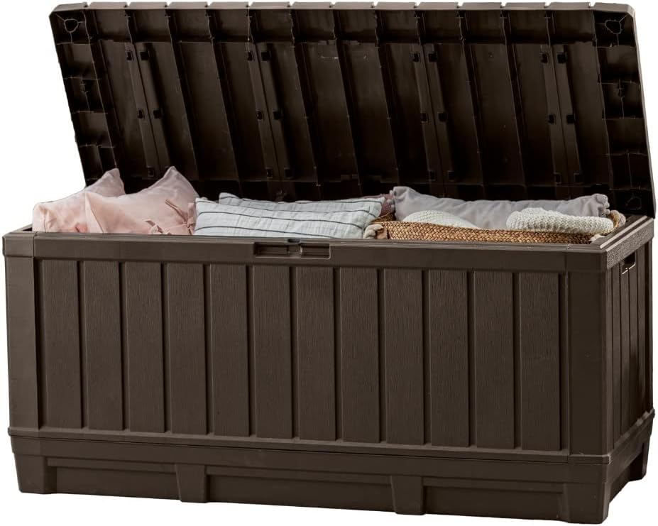 Keter Kentwood Brown 92 Gallon Resin Deck Box