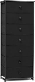 Crestlive Black 7-Drawer Tall Fabric Dresser