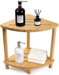 2-Tier Bamboo Corner Shower Stool