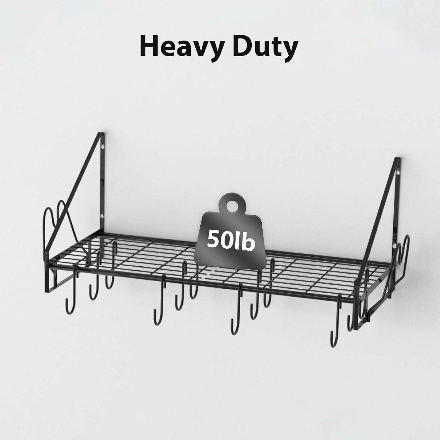 VyGrow 28 Inch Wall Mount Pot Rack