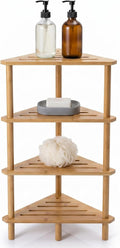 4-Tier Bamboo Corner Shower Caddy