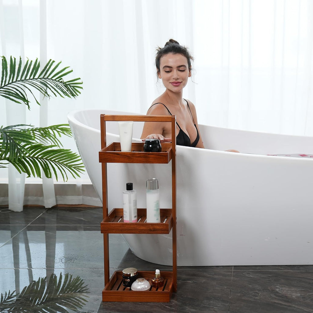 Utoplike Teak 3 Tier Corner Shower Caddy