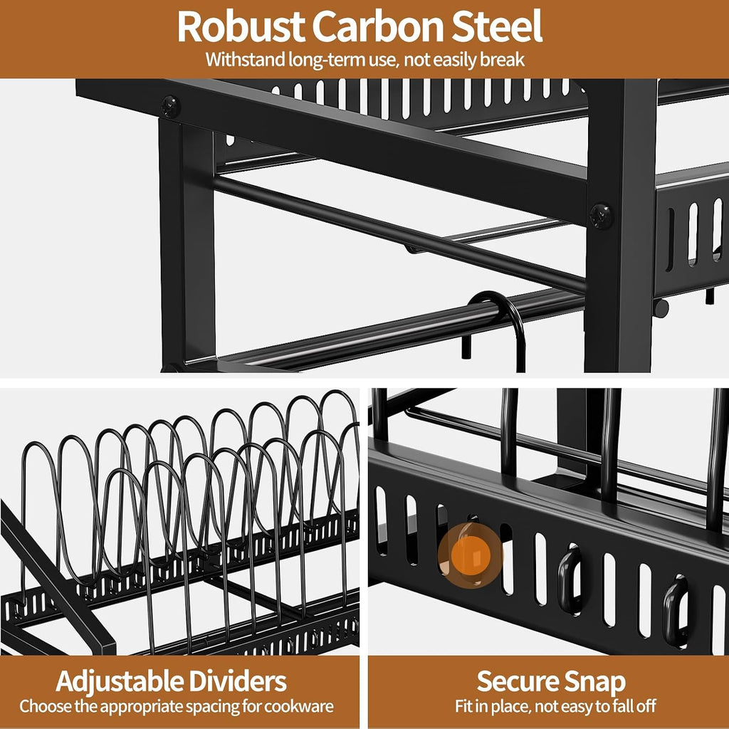 24.8" Wall Mount Pan Lid Rack