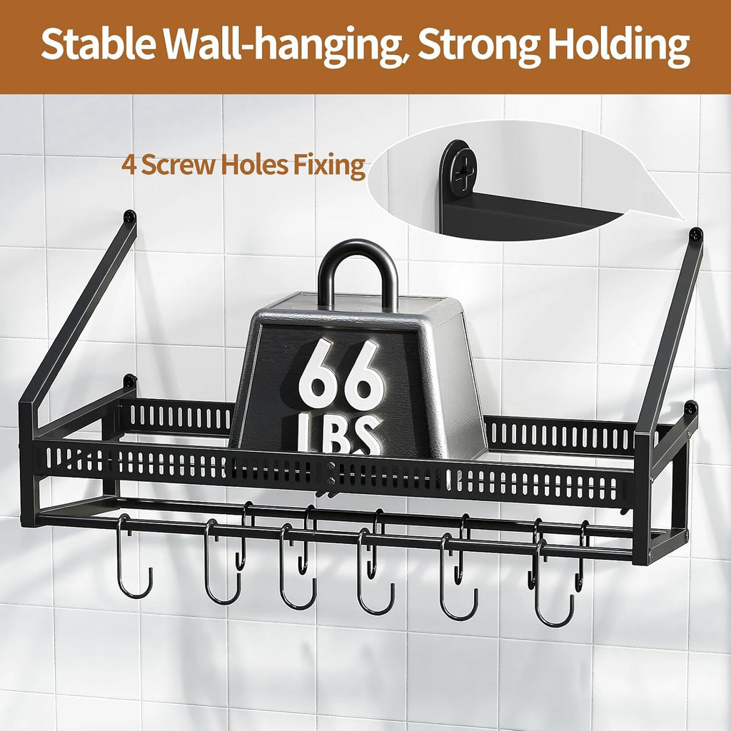 24.8" Wall Mount Pan Lid Rack