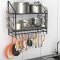 28" 2-Tier Wall Mount Pot Rack