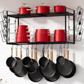 31 Inch 2-Tier Expandable Wall Mount Pot Rack
