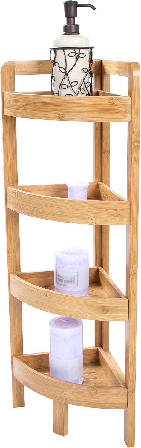 4 Tier Bamboo Corner Shelf