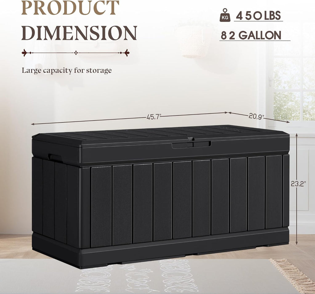 Black Resin Storage Shoe Bench