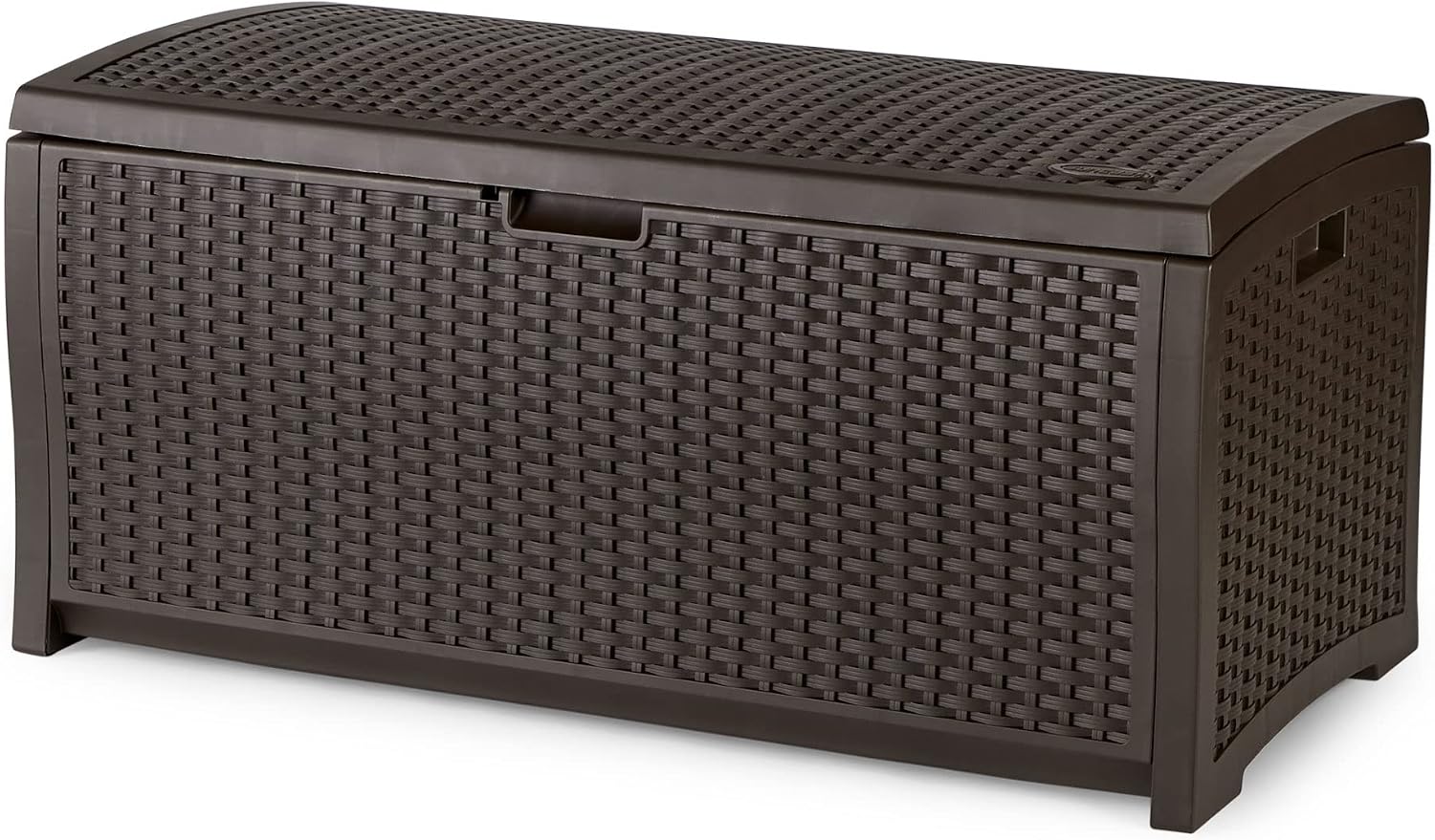 Suncast Mocha 73 Gallon Wicker Resin Deck Box