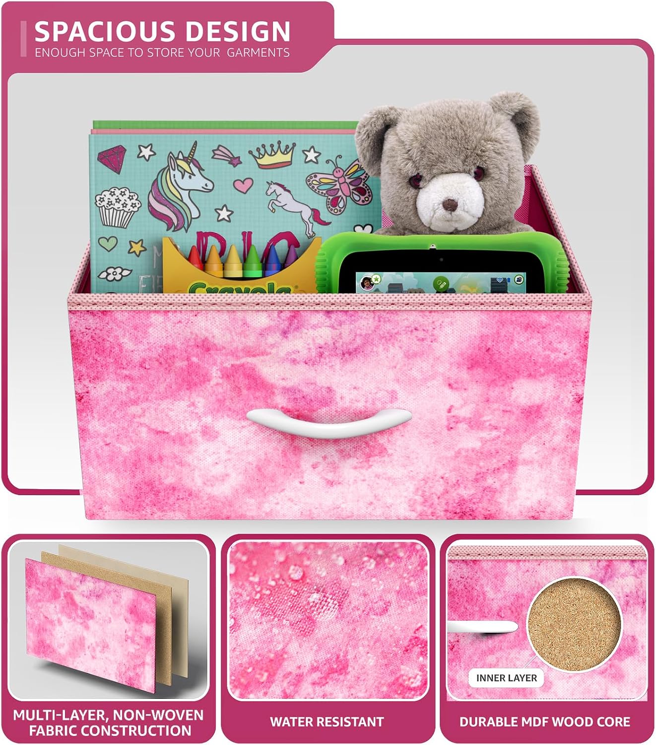 Sorbus Tie-dye Pink 5-Drawer Kids Dresser