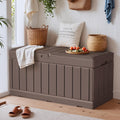Brown Resin Storage Shoe Bench