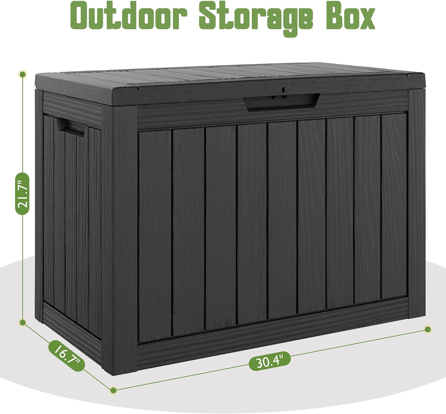 Black 45 Gallon Resin Deck Box