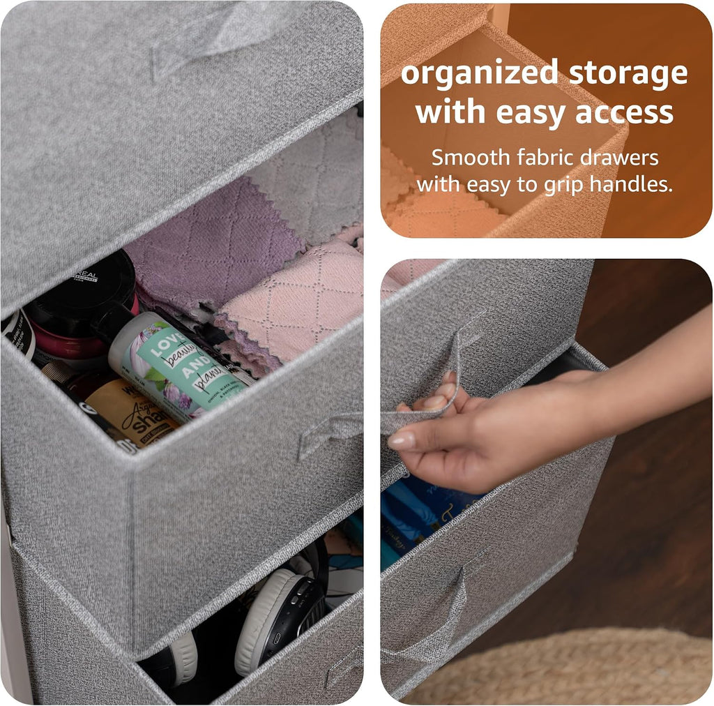Basics White Fabric 4-Drawer Storage Unit