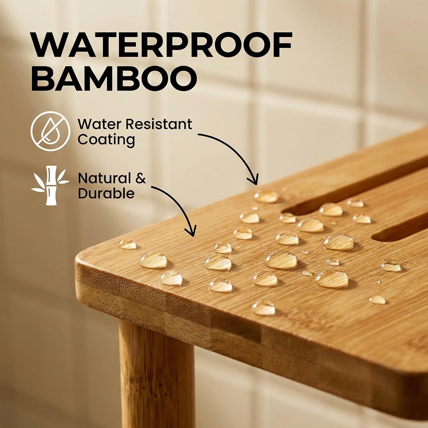 3-Tier Bamboo Corner Shower Caddy Stand