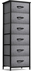 Sorbus Greige 6-Drawer Kids Fabric Dresser