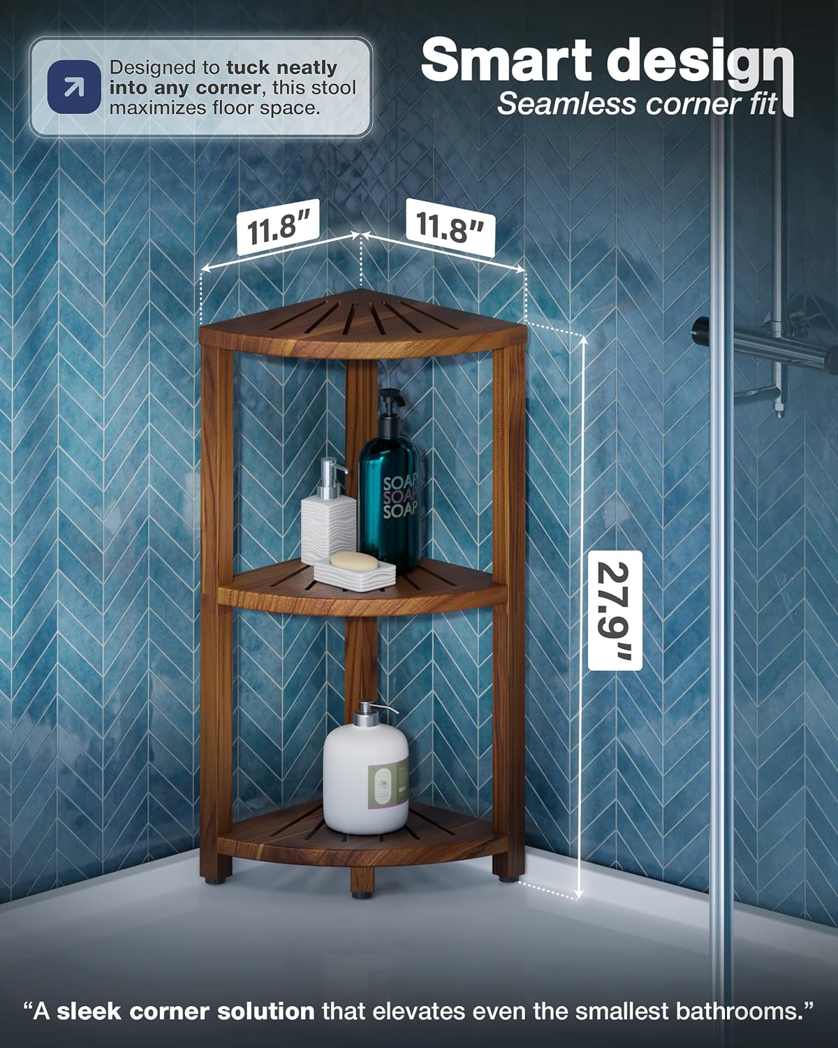3-Tier Corner Shower Caddy Stand