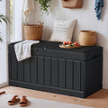 Black Resin Storage Shoe Bench