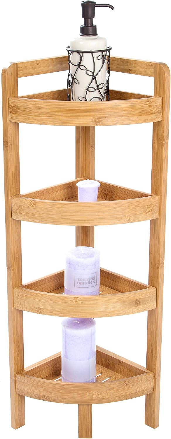 4 Tier Bamboo Corner Shelf