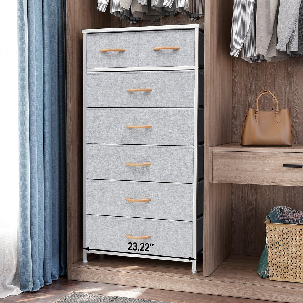 Crestlive Light Gray 7-Drawer Storage Tower