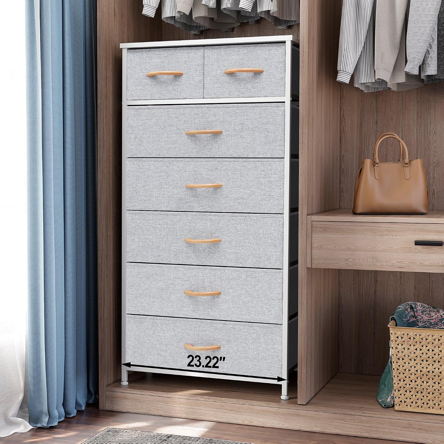 Crestlive Light Gray 7-Drawer Storage Tower