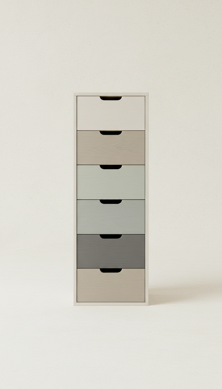 Tall linen drawer tower